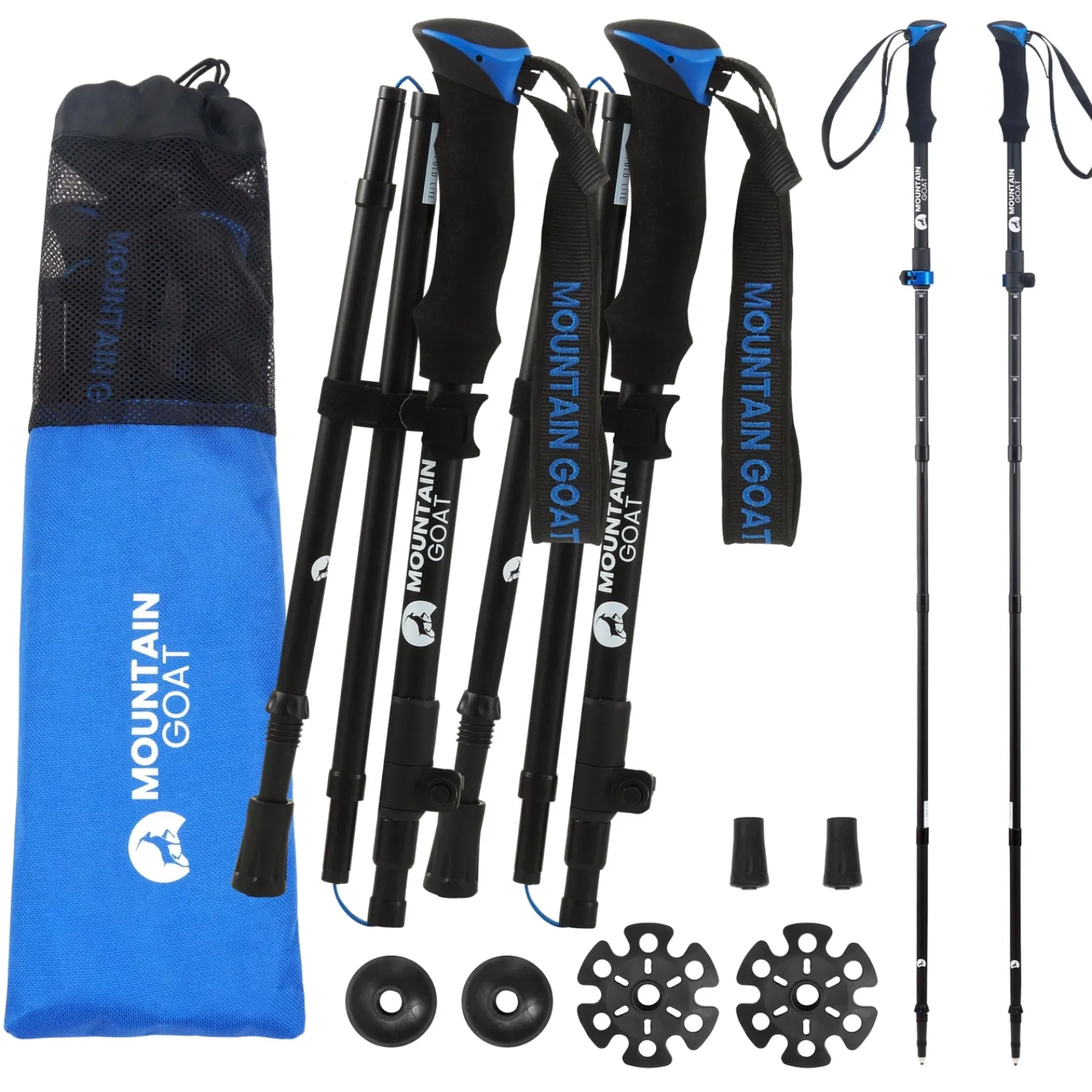4FIZJO Kije trekkingowe do nordic walking PRO+ niebieskie Best