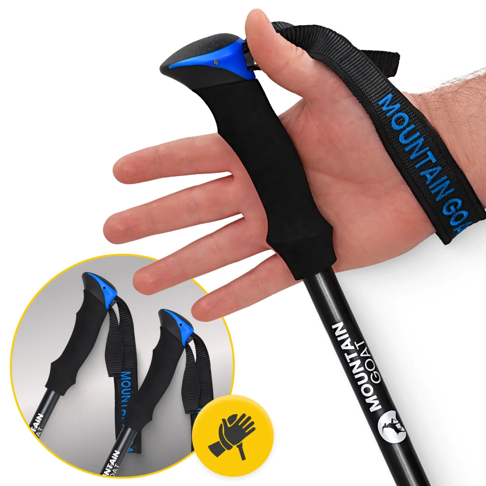 4FIZJO Kije trekkingowe do nordic walking PRO+ niebieskie Best