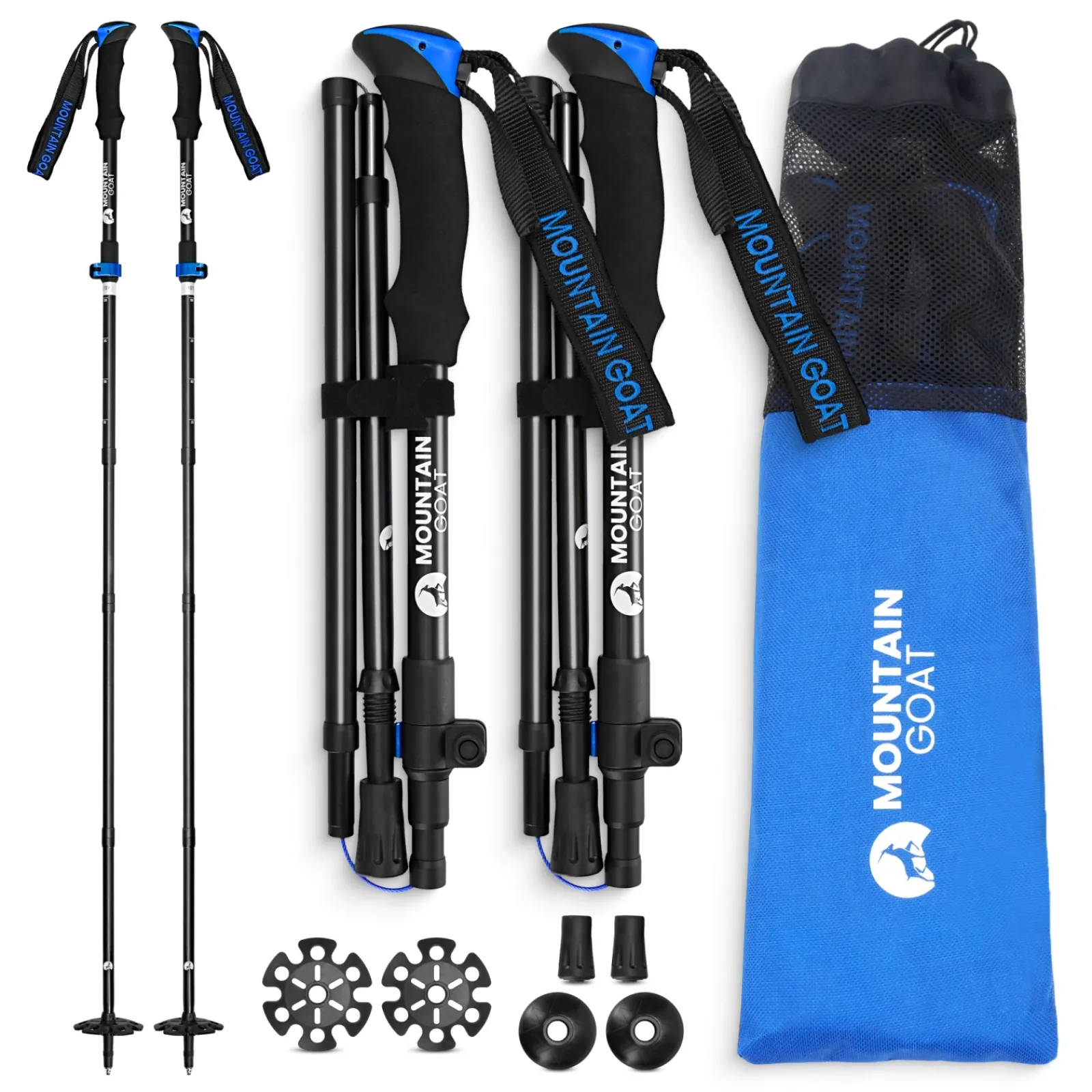 4FIZJO Kije trekkingowe do nordic walking PRO+ niebieskie Best