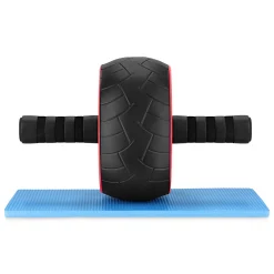 4FIZJO Kółko do ćwiczeń mięśni brzucha AB WHEEL XL czerwone Clearance