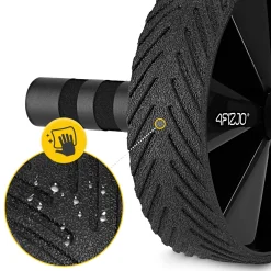 4FIZJO Kółko do ćwiczeń mięśni brzucha AB WHEEL PRO czerwone Hot
