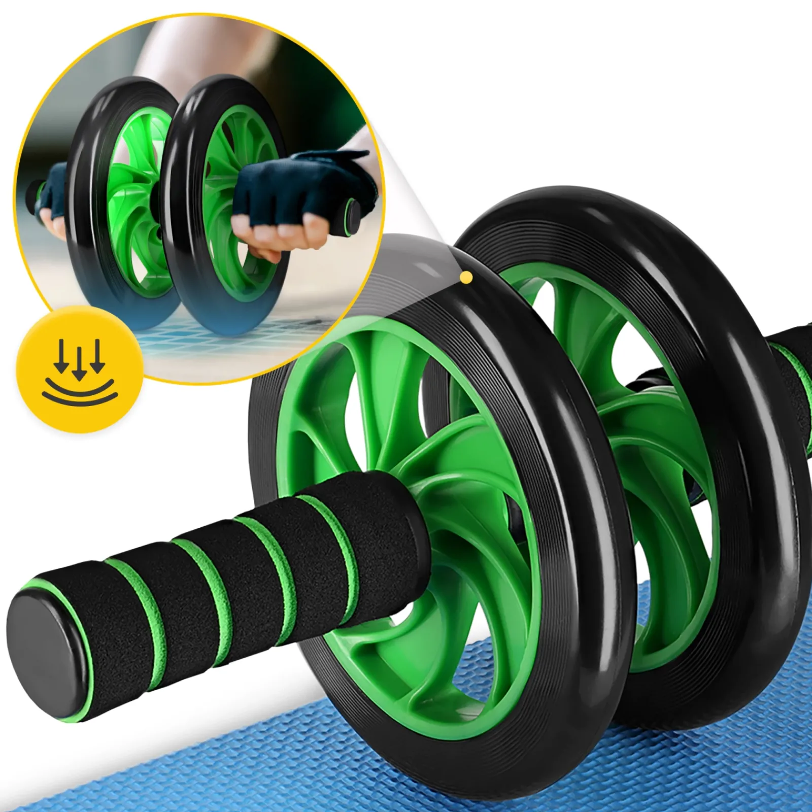 4FIZJO Kółko do ćwiczeń mięśni brzucha AB WHEEL Discount