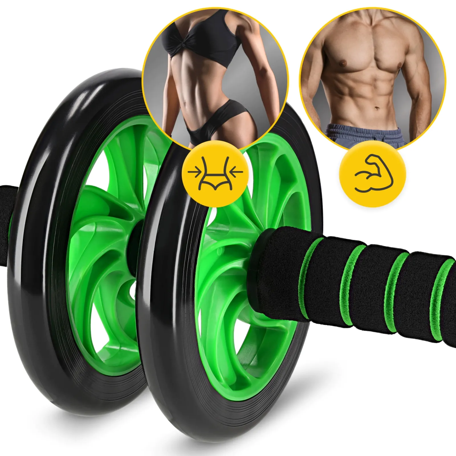 4FIZJO Kółko do ćwiczeń mięśni brzucha AB WHEEL Discount