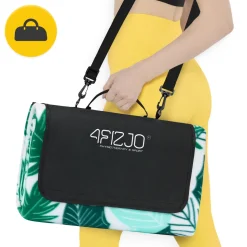 4FIZJO Koc piknikowy plażowy z izolacją 200 x 200 cm liście Outlet