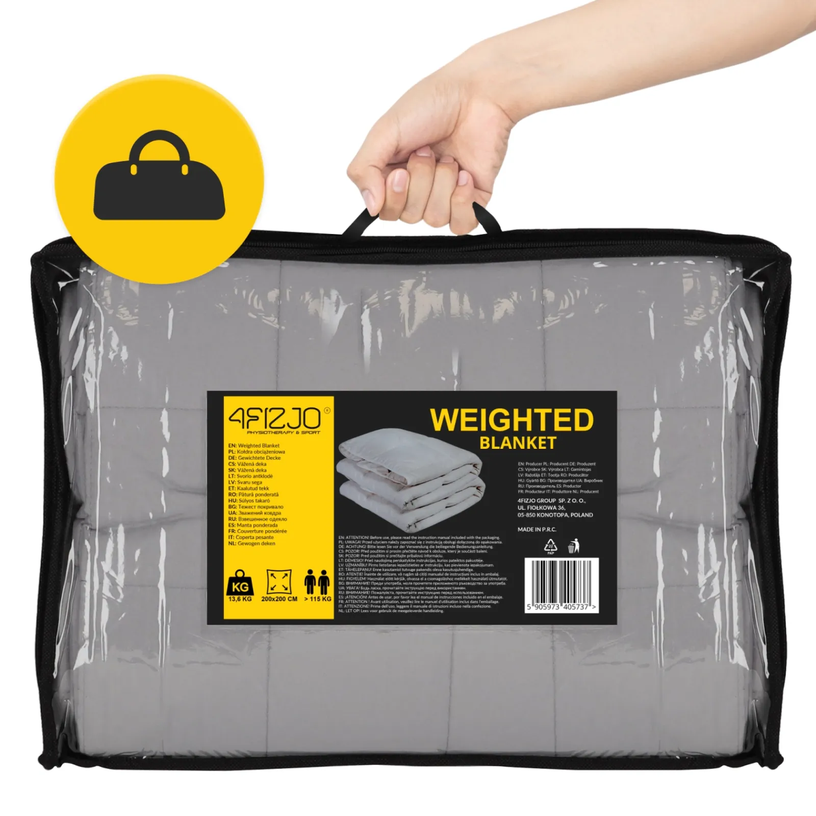 4FIZJO Kołdra obciążeniowa sensoryczna 13,6 kg Discount