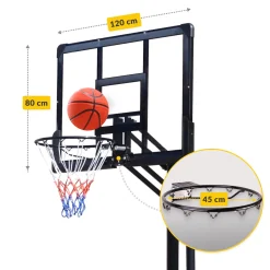 4FIZJO Kosz do koszykówki wolnostojący regulowany FALCON DUNKER Online