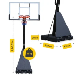 4FIZJO Kosz do koszykówki wolnostojący regulowany FALCON ALL STAR New
