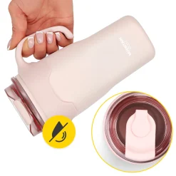 4FIZJO Kubek termiczny ze słomką 650 ml różowy Clearance