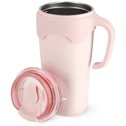4FIZJO Kubek termiczny ze słomką 650 ml różowy Clearance