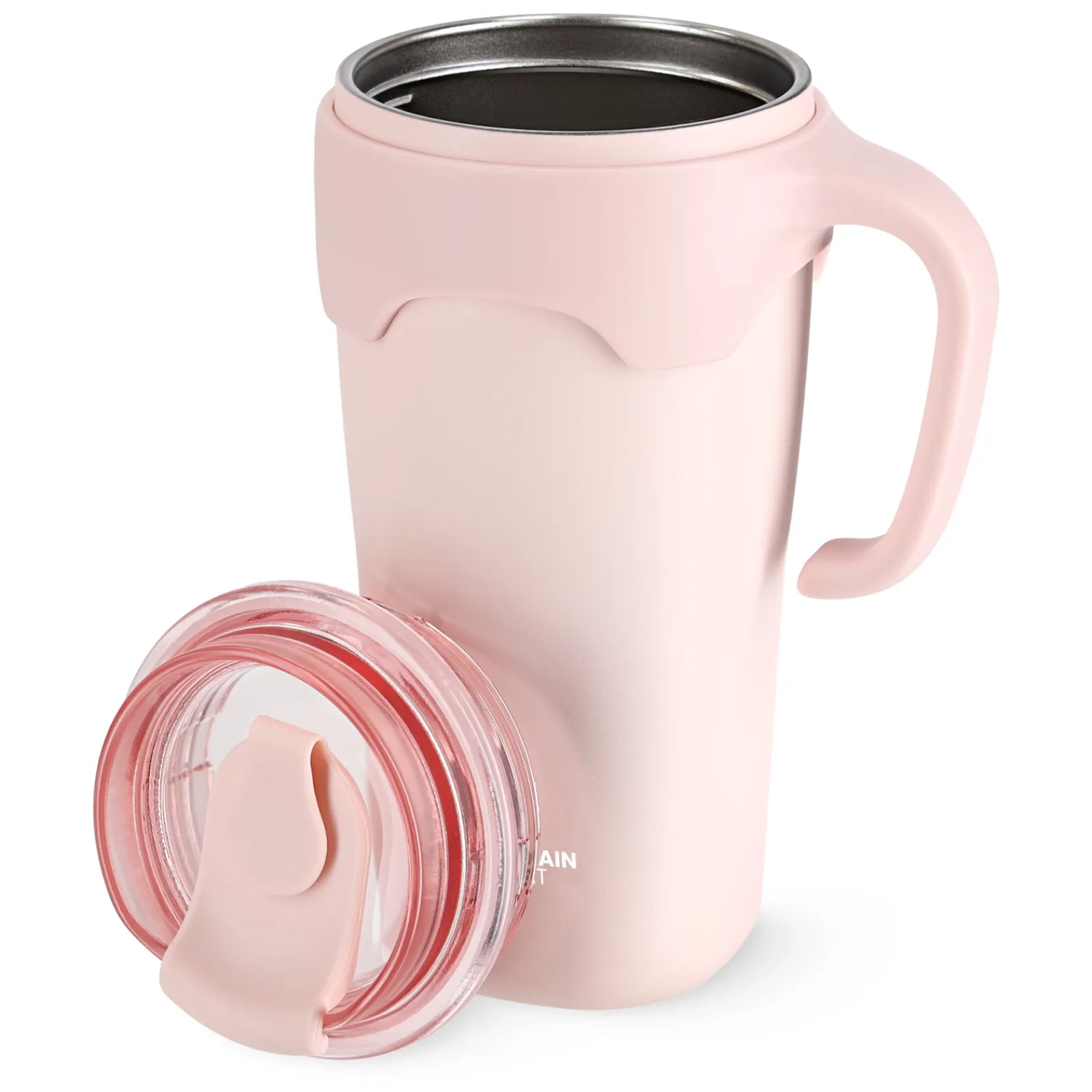 4FIZJO Kubek termiczny ze słomką 650 ml różowy Clearance