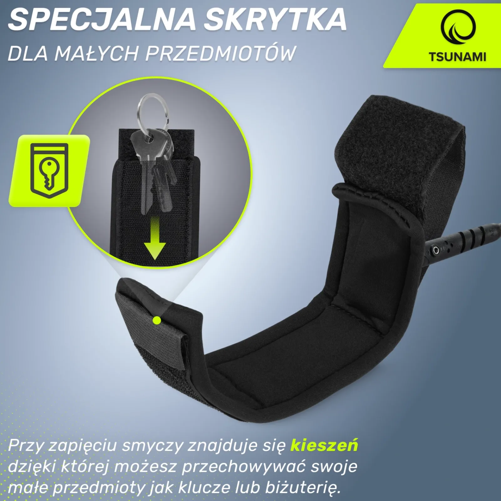 4FIZJO Linka bezpieczeństwa do deski SUP TSUNAMI czarna Outlet