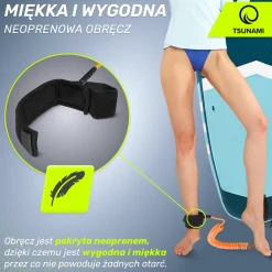 4FIZJO Linka bezpieczeństwa do deski SUP TSUNAMI pomarańczowa Hot