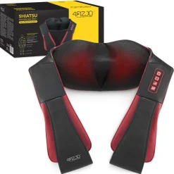 4FIZJO Masażer do karku i szyi SHIATSU PRO+ wiśniowy