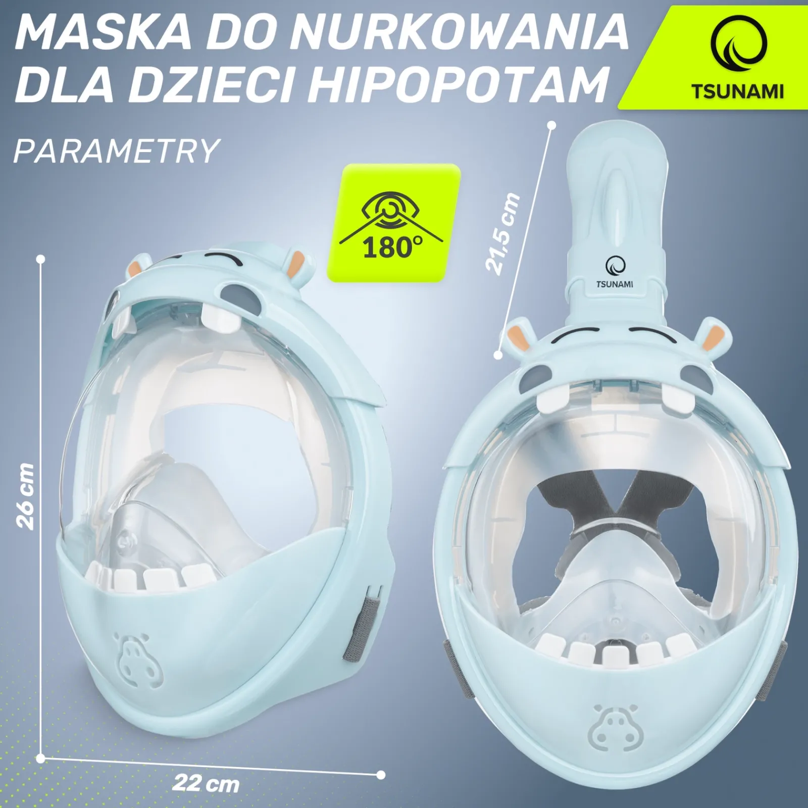 4FIZJO Maska do nurkowania dla dzieci TSUNAMI HIPPO Online