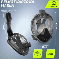 4FIZJO Maska do nurkowania pełnotwarzowa TSUNAMI L/XL Outlet