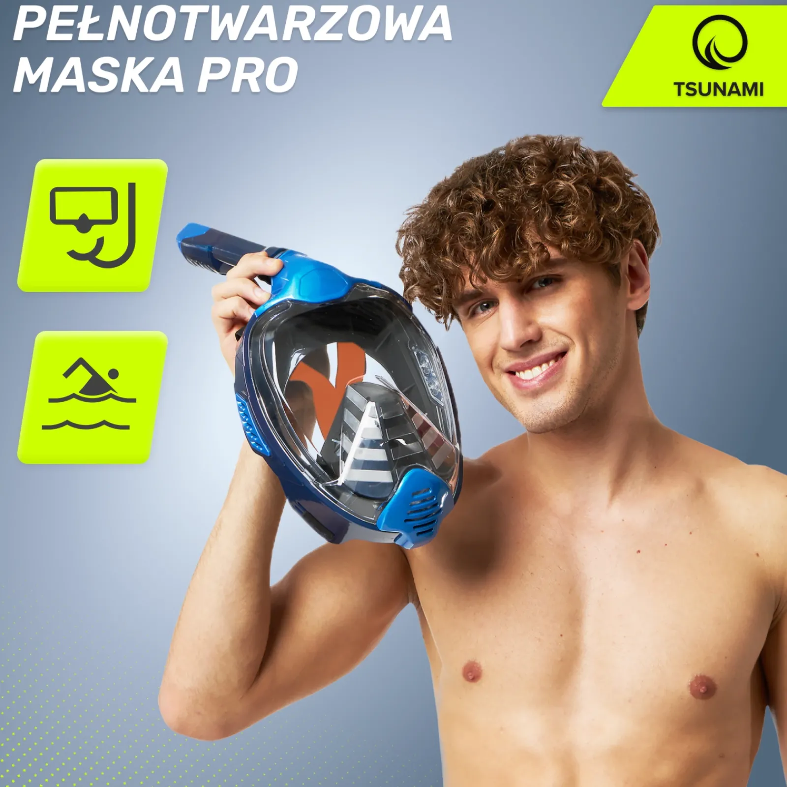 4FIZJO Maska do nurkowania pełnotwarzowa TSUNAMI PRO L/XL Outlet