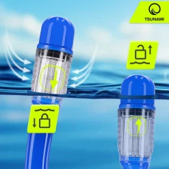 4FIZJO Maska do nurkowania snorkelingu z rurką TSUNAMI niebieska Best