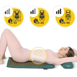 4FIZJO Mata do akupresury z poduszką klasyczna ciemnozielona Discount