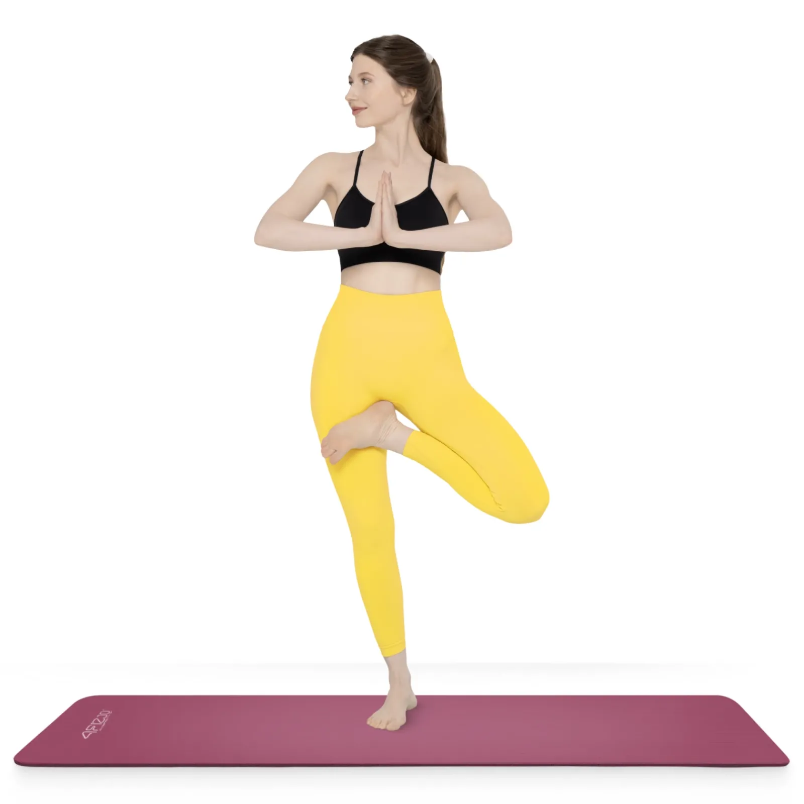 4FIZJO Mata do ćwiczeń fitness i jogi NBR 180 × 60 × 1,5 cm bordowa Online