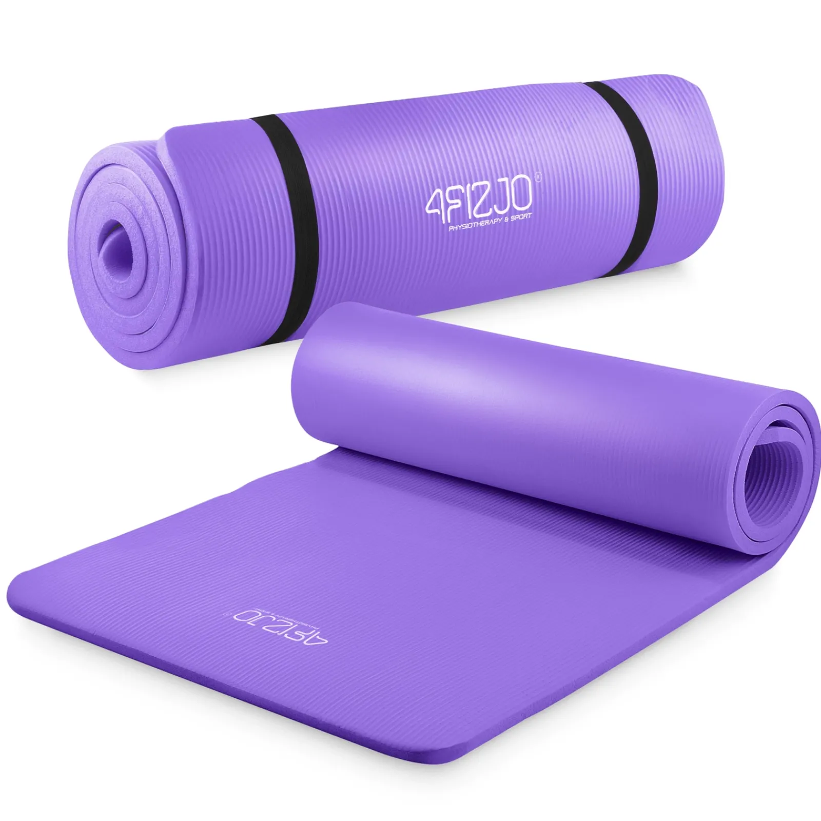 4FIZJO Mata do ćwiczeń fitness i jogi NBR 180 × 60 × 1,5 cm fioletowa