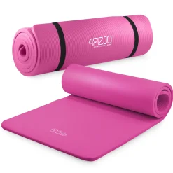 4FIZJO Mata do ćwiczeń fitness i jogi NBR 180 × 60 × 1,5 cm różowa Outlet