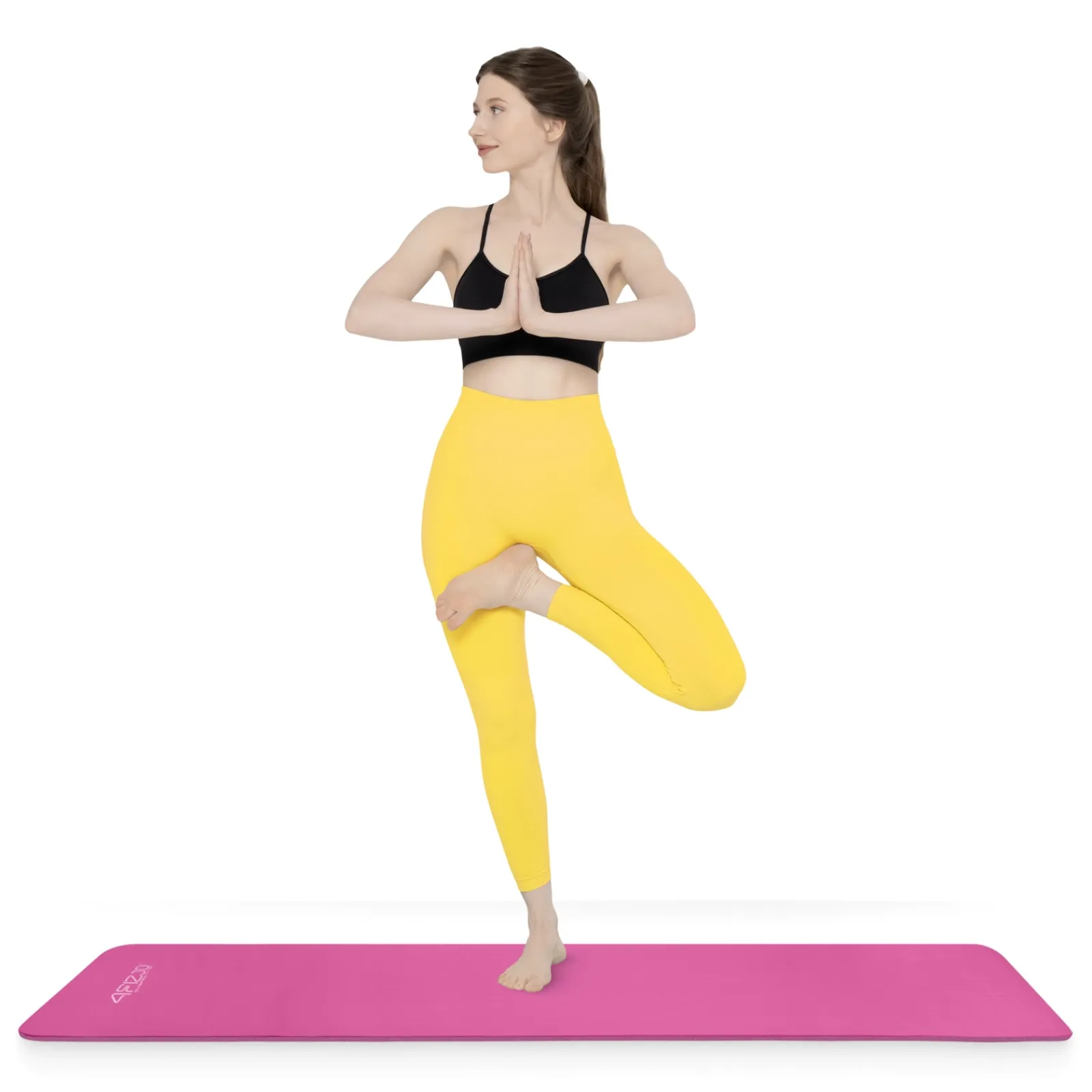 4FIZJO Mata do ćwiczeń fitness i jogi NBR 180 × 60 × 1,5 cm różowa Outlet
