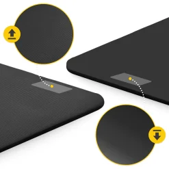 4FIZJO Mata do ćwiczeń fitness i jogi NBR 180 × 60 × 1,5 cm czarna Outlet