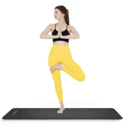 4FIZJO Mata do ćwiczeń fitness i jogi NBR 180 × 60 × 1,5 cm czarna Outlet