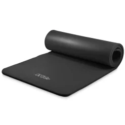 4FIZJO Mata do ćwiczeń fitness i jogi NBR 180 × 60 × 1,5 cm czarna Outlet