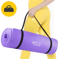 4FIZJO Mata do ćwiczeń fitness i jogi NBR 180 × 60 × 1 cm fioletowa Fioletowy Outlet