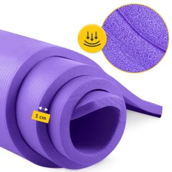 4FIZJO Mata do ćwiczeń fitness i jogi NBR 180 × 60 × 1 cm fioletowa Fioletowy Outlet