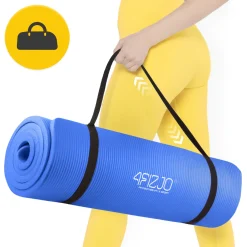 4FIZJO Mata do ćwiczeń fitness i jogi NBR 180 × 60 × 1,5 cm granatowa