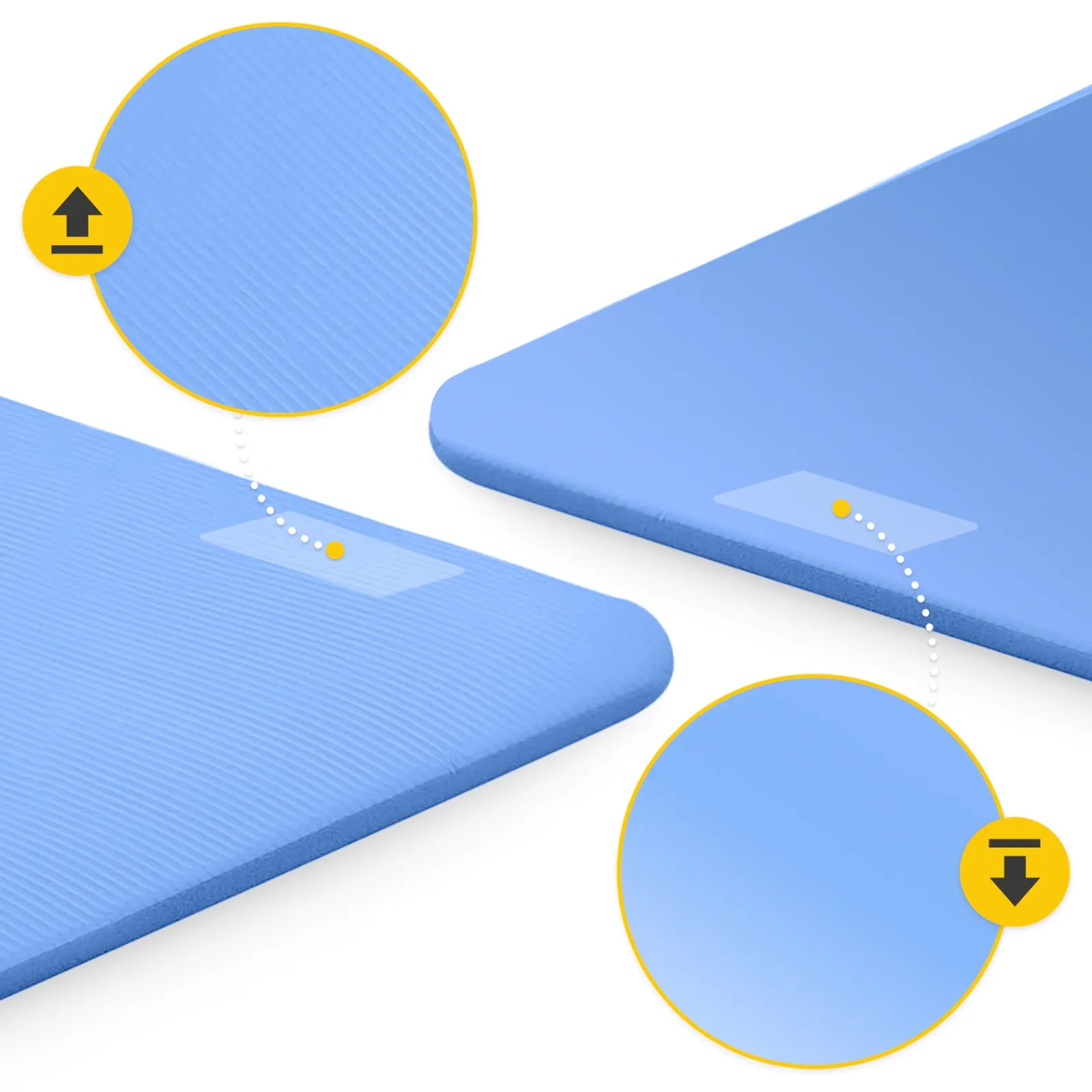 4FIZJO Mata do ćwiczeń fitness i jogi NBR 180 × 60 × 1 cm niebieska Niebieski Outlet