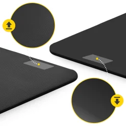 4FIZJO Mata do ćwiczeń fitness i jogi NBR 190 × 100 × 1,5 cm czarna Best