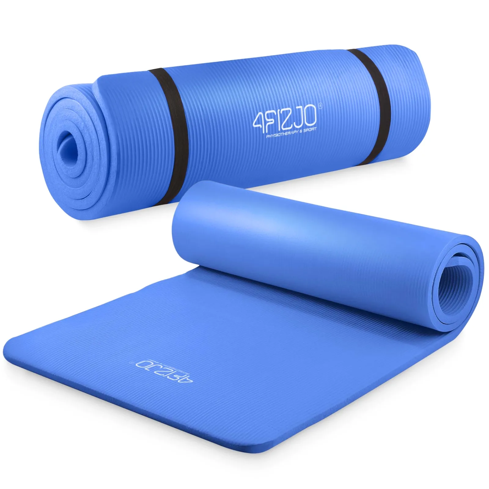 4FIZJO Mata do ćwiczeń fitness i jogi NBR 180 × 60 × 1 cm granatowa Granatowy Clearance