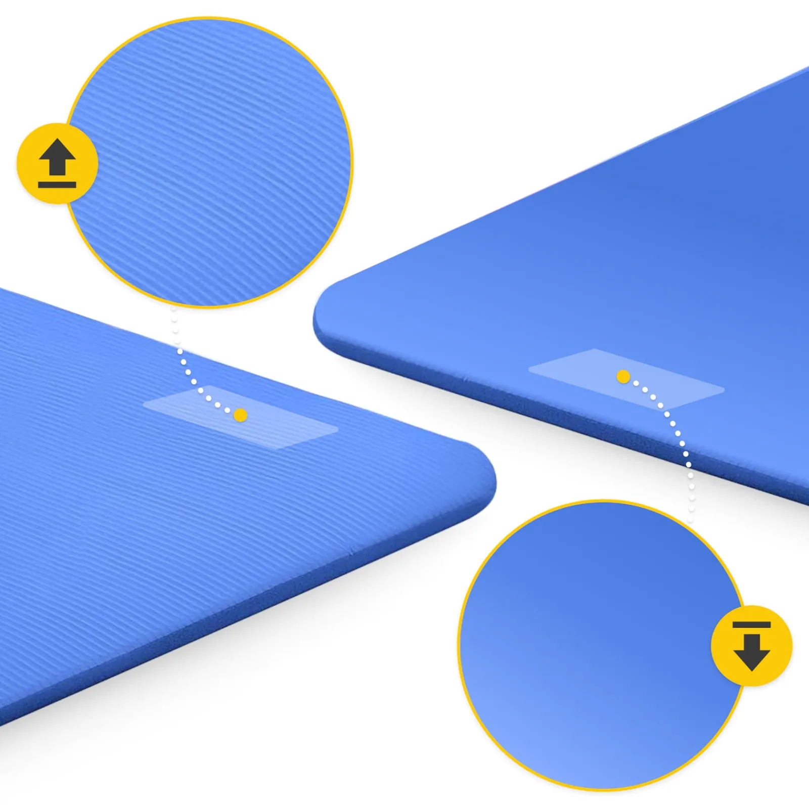 4FIZJO Mata do ćwiczeń fitness i jogi NBR 180 × 60 × 1 cm granatowa Granatowy Clearance
