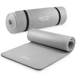 4FIZJO Mata do ćwiczeń fitness i jogi NBR 180 × 60 × 1 cm szara Szary Discount