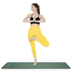 4FIZJO Mata do ćwiczeń fitness i jogi NBR 180 × 60 × 1 cm szałwiowa zieleń Zielony New