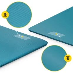 4FIZJO Mata do ćwiczeń fitness i jogi NBR 190 × 100 × 1,5 cm niebieska Sale