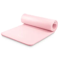 4FIZJO Mata do ćwiczeń fitness i jogi NBR 180 × 60 × 1 cm jasnoróżowa Różowy Sale