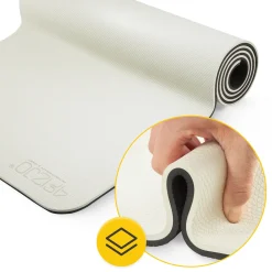 4FIZJO Mata do ćwiczeń i jogi antypoślizgowa TPE 1 cm szara Discount