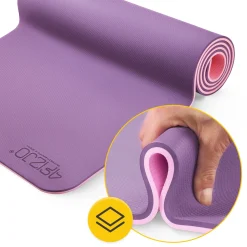4FIZJO Mata do ćwiczeń i jogi antypoślizgowa TPE 1 cm fioletowa Discount
