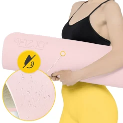 4FIZJO Mata do ćwiczeń i jogi antypoślizgowa TPE 1 cm różowa Sale