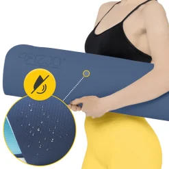 4FIZJO Mata do ćwiczeń i jogi antypoślizgowa TPE 1 cm granatowa Sale