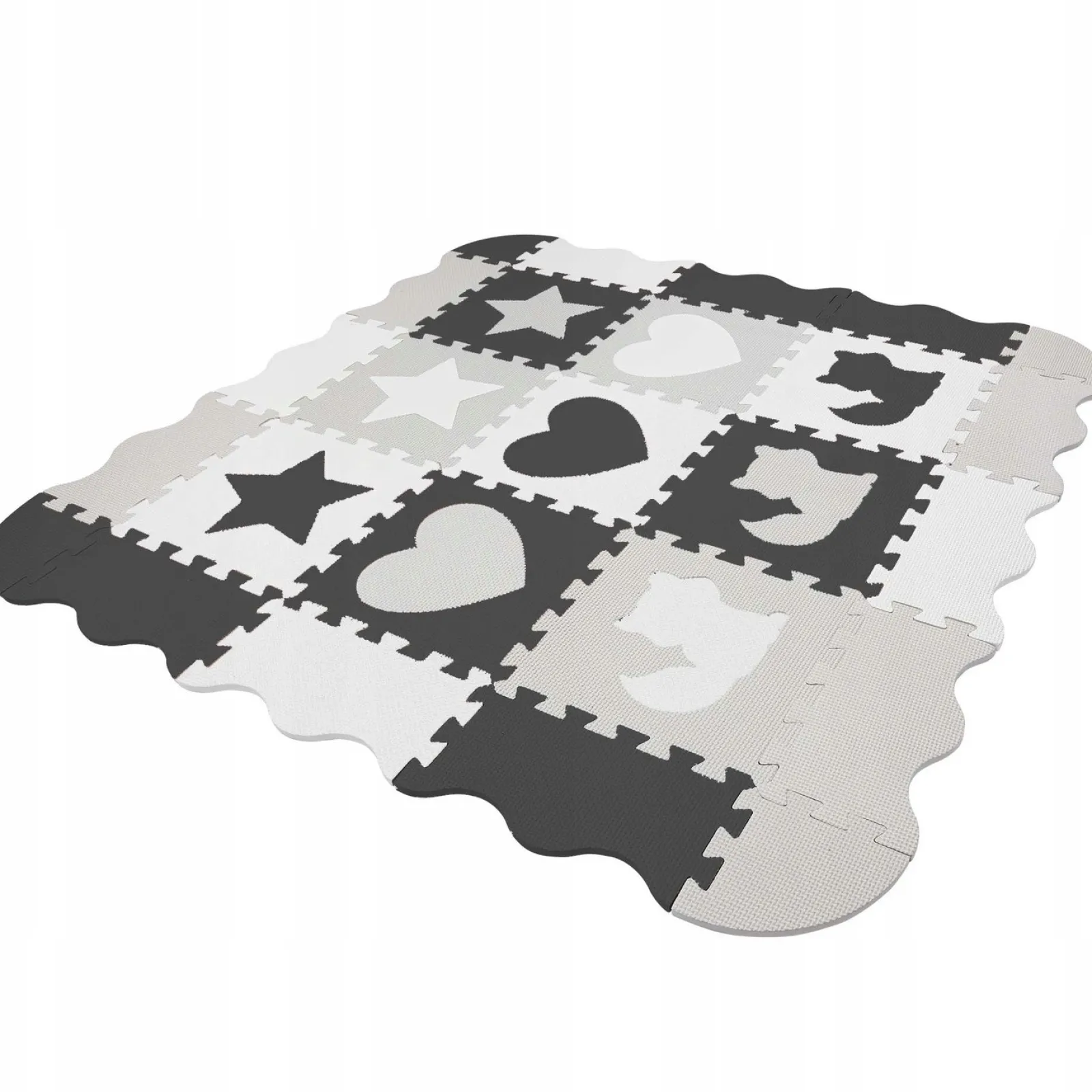4FIZJO Mata edukacyjna dla dzieci puzzle 120 x 120 cm szara Online