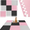 4FIZJO Mata edukacyjna dla dzieci puzzle 180 x 180 cm różowa Hot