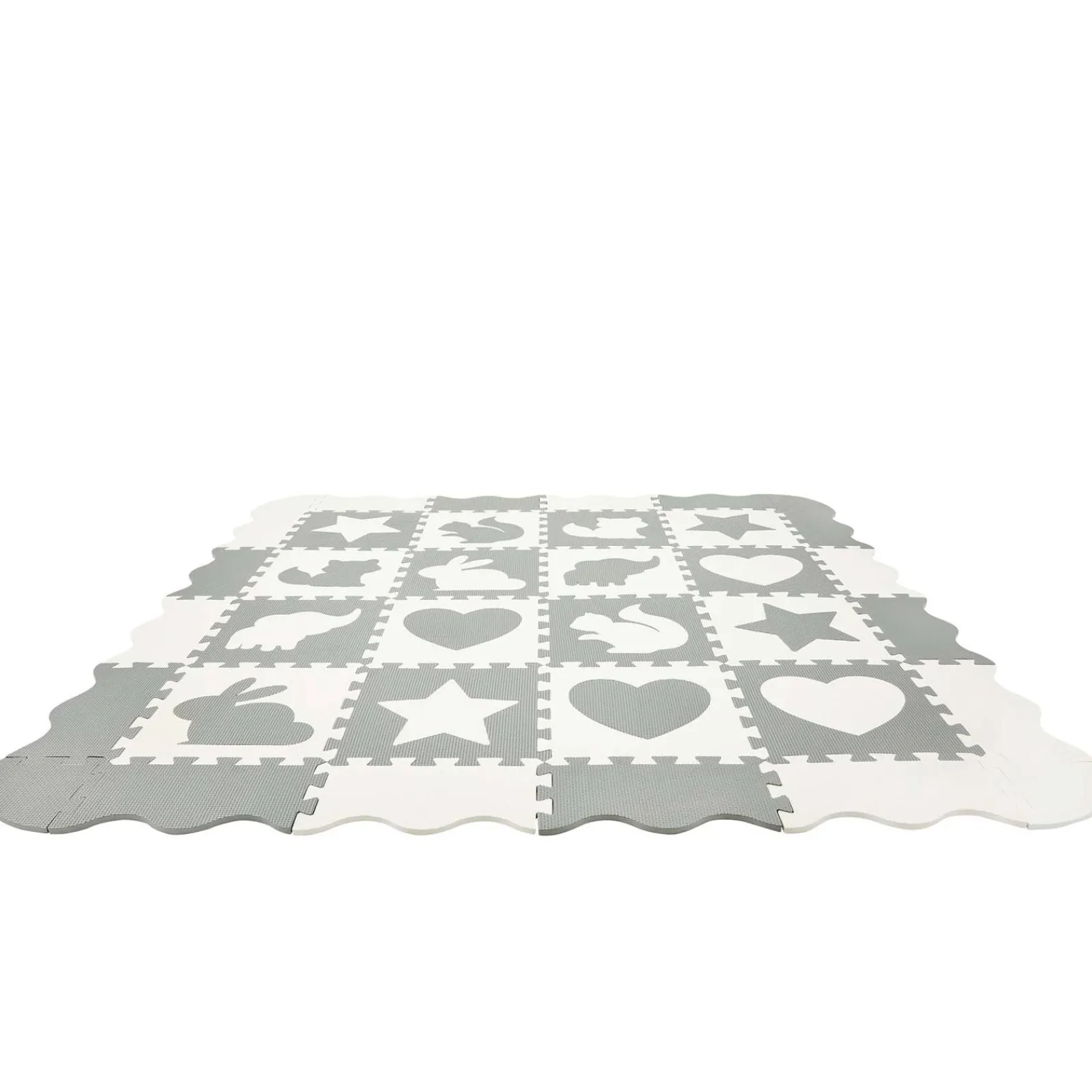 4FIZJO Mata edukacyjna dla dzieci puzzle 150 x 150 cm biała