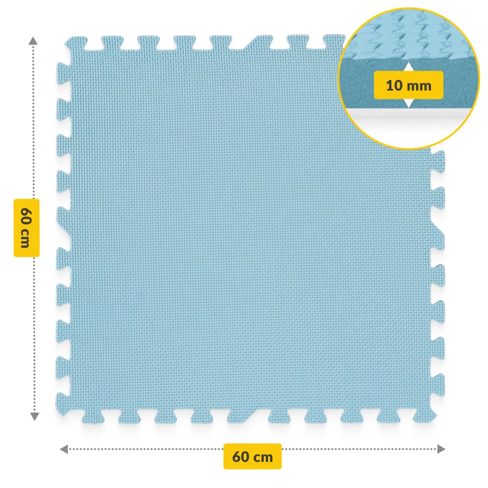4FIZJO Mata edukacyjna dla dzieci puzzle 180 x 180 cm błękitna Online