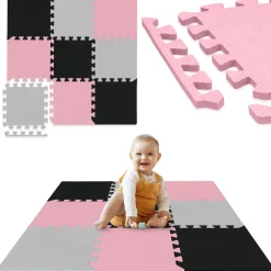 4FIZJO Mata edukacyjna dla dzieci puzzle 90 x 90 cm różowa Clearance