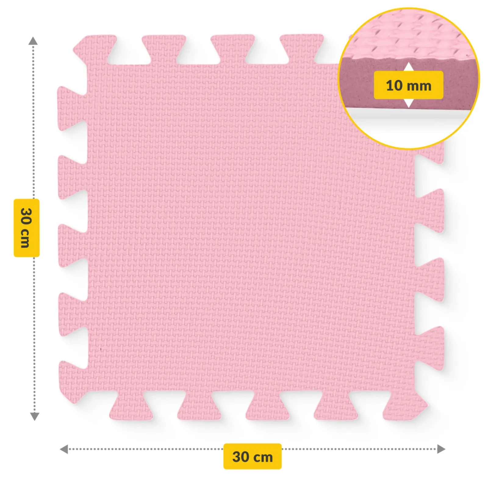 4FIZJO Mata edukacyjna dla dzieci puzzle 90 x 90 cm różowa Clearance